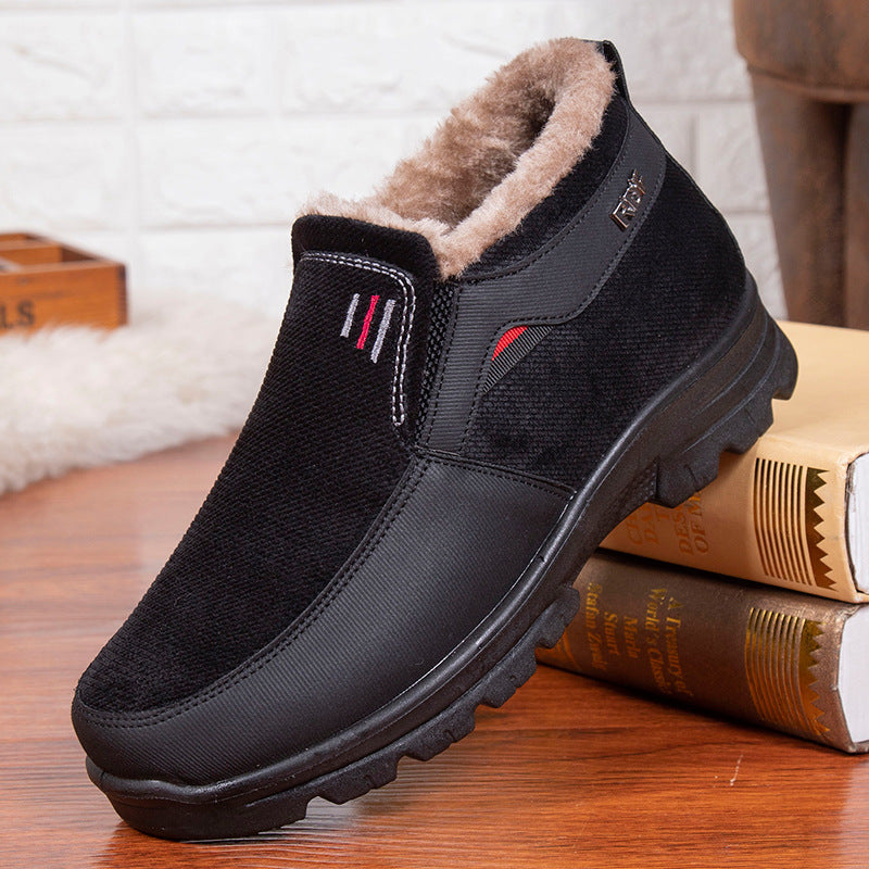 (Limited Time Discount 49% off) Men's Comfortable Lightweight Arch Support Winter Wool Shoes Waterproof Non-slip Warm Snow Shoes