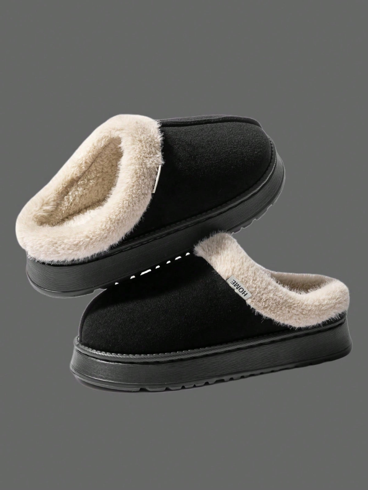 Women's Autumn inter Plush Lined Thick Sole Slippers Comfortable Non-Slip Warm Indoo utdoor Soft Luxury Fuzzy Slides
