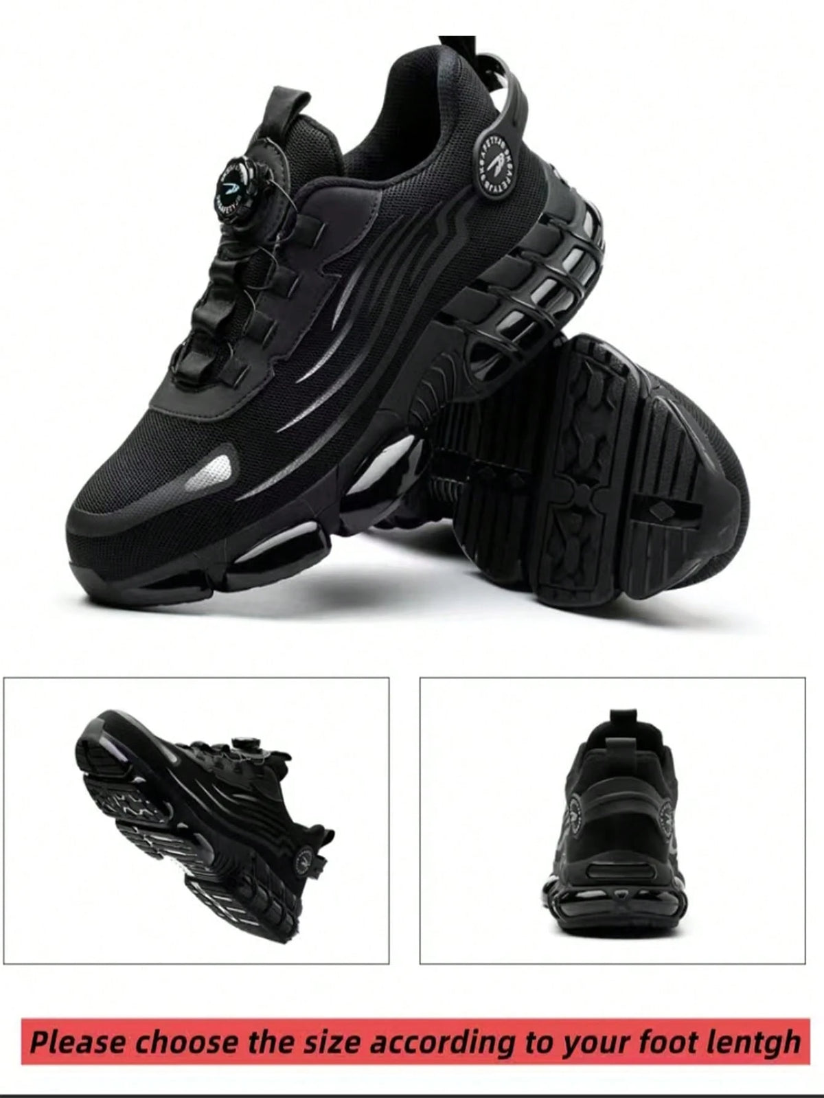 Men's Safety Shoes, Lightweight Breathable Anti-Smash Work Shoes