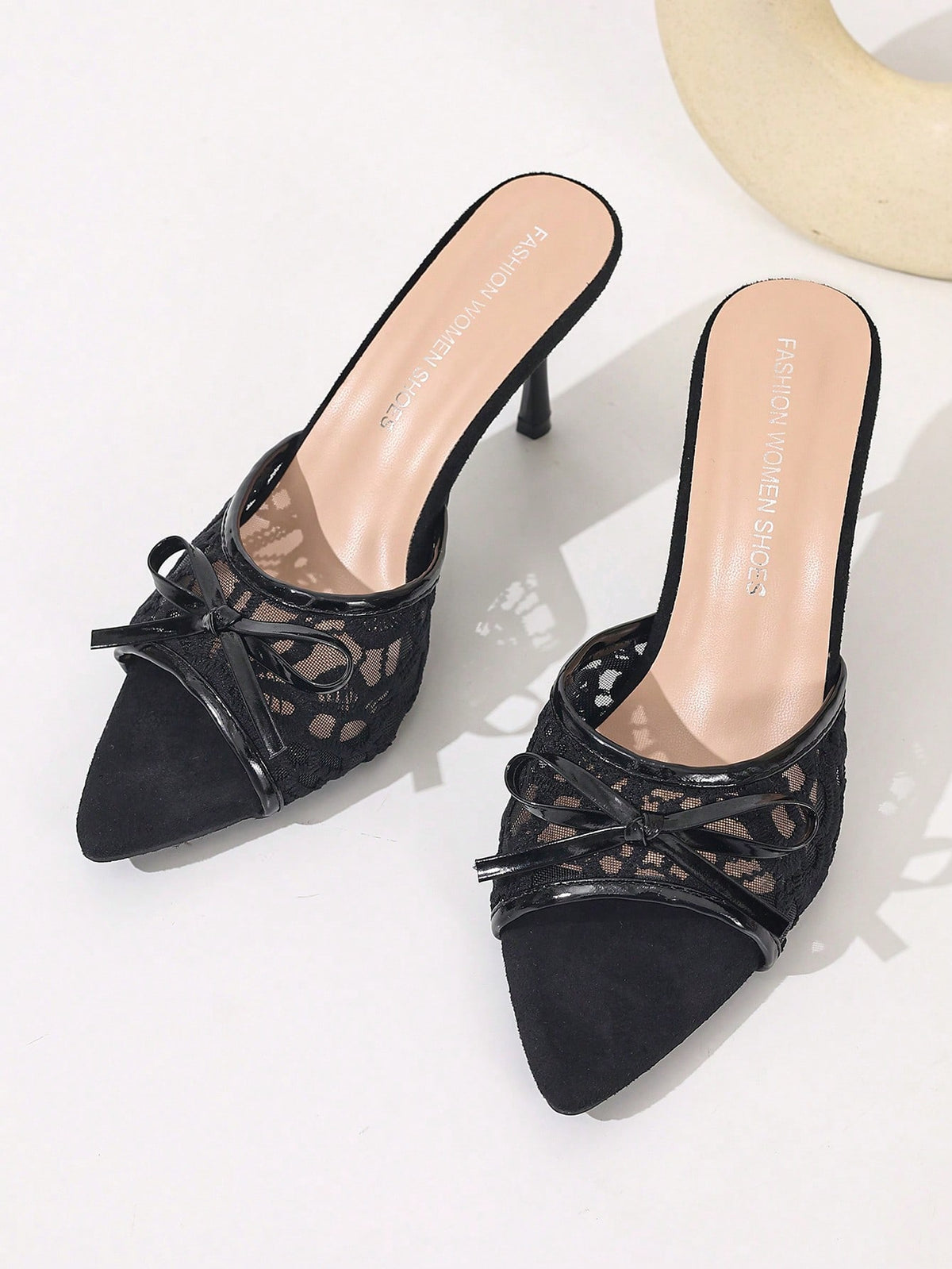 Black Open Toe Mesh Summer New Fashion Stiletto High Heel Sandals