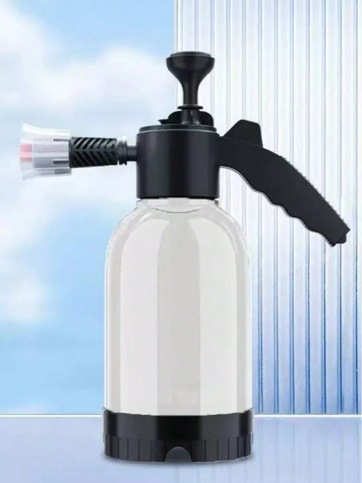 1-2L Hand Pressure Foam Sprayer, Leak-Proof With Adjustable Nozzle. Creates Rich Foam, Portable & Reusable. Great For Car Washing, Gardening And Household Cleaning.