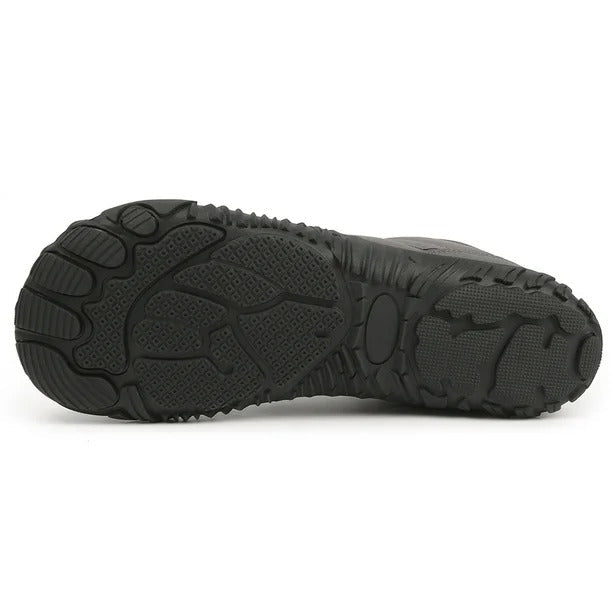 Men's Warm Fleece Barefoot Boots Wide Toe Orthopedic Support Snow Boots Waterproof Non-Slip Winter Boots