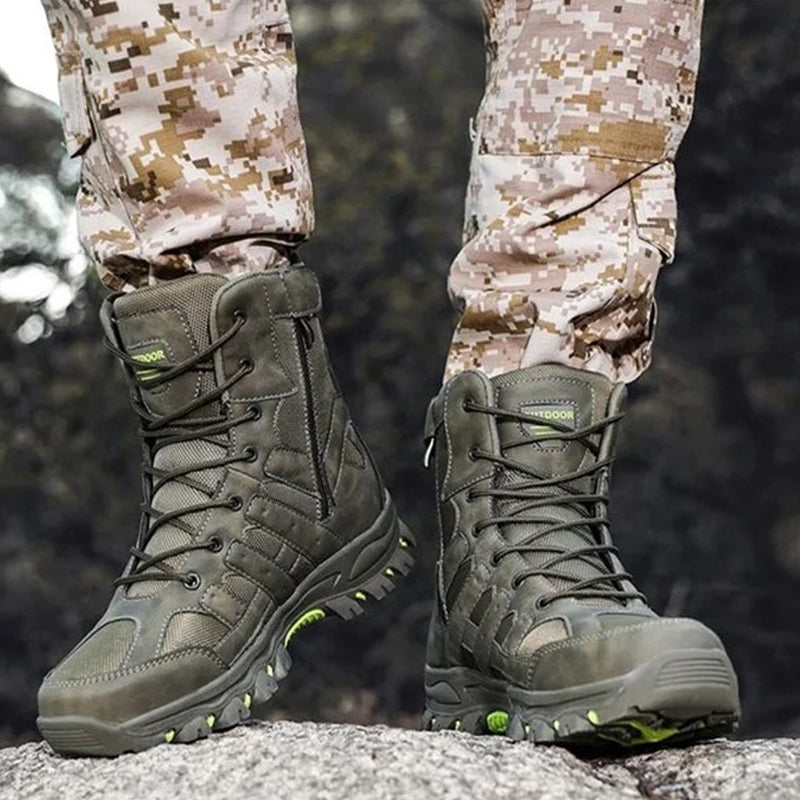 Men's Lightweight  Breathable Durable Anti-slip Hiking Boots Combat Army Boots Work Boots