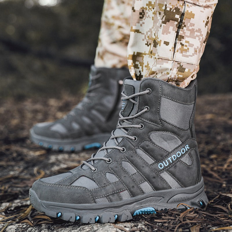Men's Lightweight  Breathable Durable Anti-slip Hiking Boots Combat Army Boots Work Boots