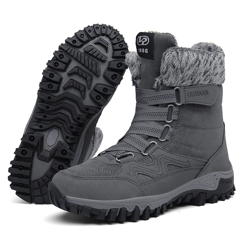 (Limited Time 49% Discount Event) Men's Orthopedic Arch Support Wide Toe Snow Boots Non-slip Waterproof Cold Warm Hiking Boots
