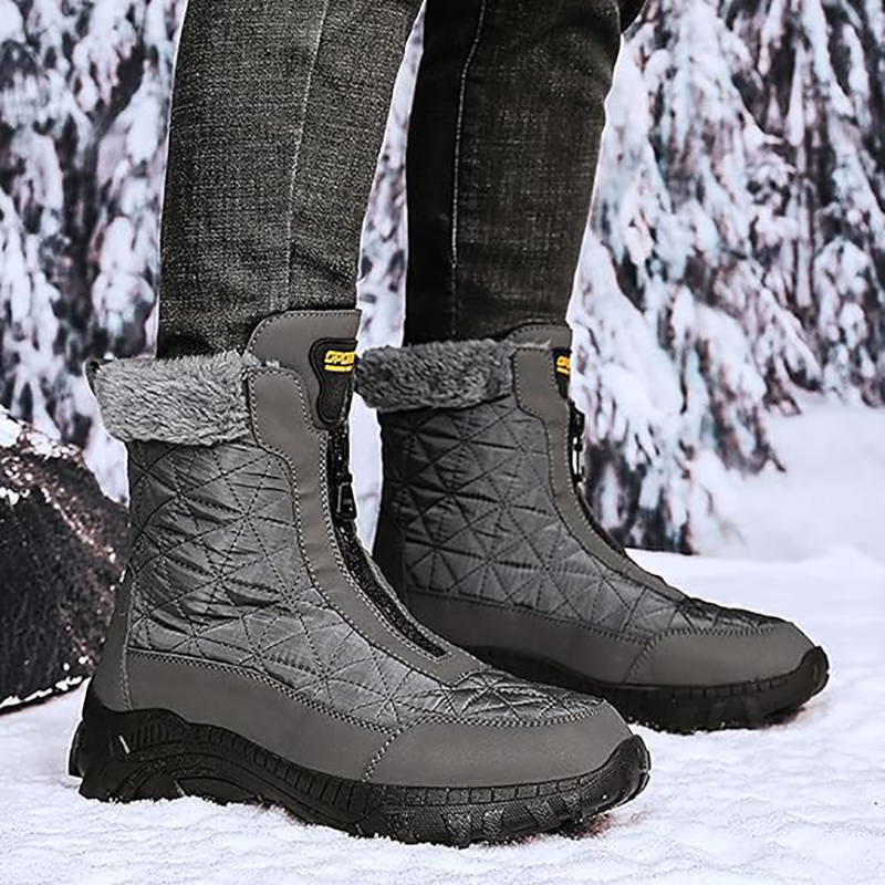(Limited Time 70% Discount Event) Men's 2024 Winter New Wide Toe Ankle Support Orthopedic Arch Support Snow Boots Warm Waterproof Non-slip Anti-puncture Hiking Boots