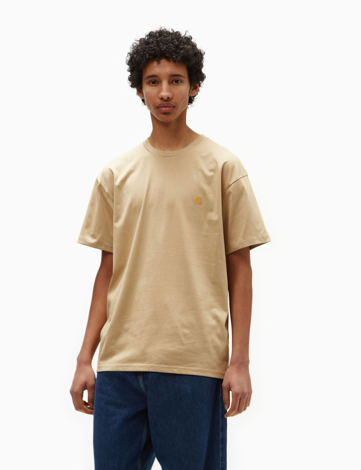 Chase T-Shirt (Loose) - Sable Khaki/Gold