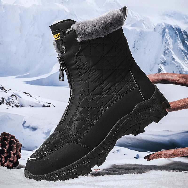 (Limited Time 70% Discount Event) Men's 2024 Winter New Wide Toe Ankle Support Orthopedic Arch Support Snow Boots Warm Waterproof Non-slip Anti-puncture Hiking Boots