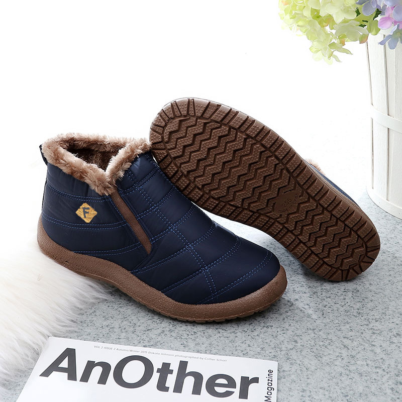 (Limited Time Discount 50% off)Men's Winter Warm Wide Head Arch Support Orthopedic Boots Lightweight Waterproof Non-slip Slip-On Boots
