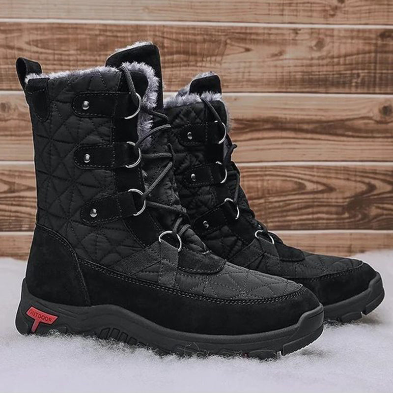 HOT SALE-Men's Genuine Leather Comfortable Snow Boots Warm Boots Combat Boots