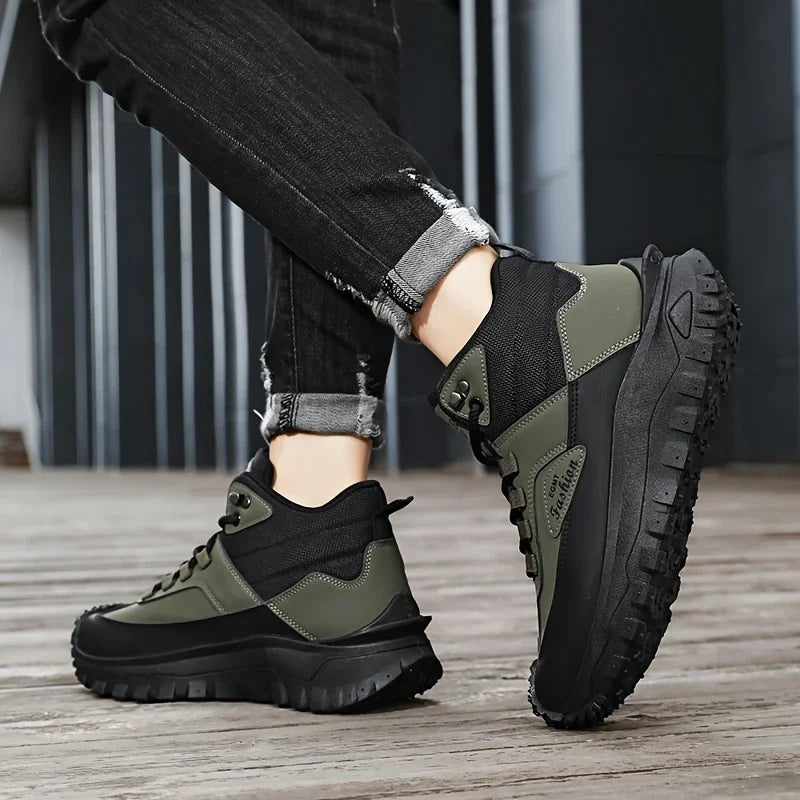 (⏰Limited Time Sale 70% OFF) Men’s Work Hiking Boots – Waterproof, Non-Slip, Puncture and Smash Resistant, Wide Toe, Arch Support – Ideal for Daily Wear and Outdoor Adventures